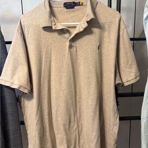 😍Polo by Ralph Lauren Men's Tan Polo Shirt size XL